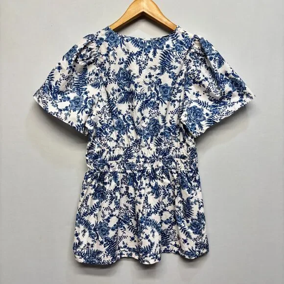 Maeve by Anthropologie Somerset Blouse Top Shirt Size Medium Floral Boho D064 -4 - Picture 12 of 13